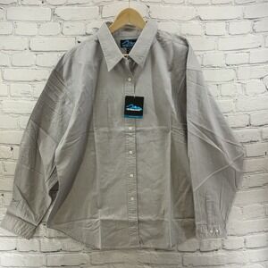Tri Mountain Button Down Shirt Womens Sz 2XL Gray NWT